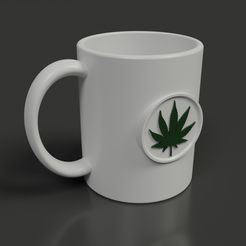 MUG-Cannabis.jpg Fichier STL Mug cannabis・Modèle pour impression 3D à télécharger
