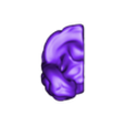 LobuloOccipitalDerecho.stl Anatomical model of the brain with base.