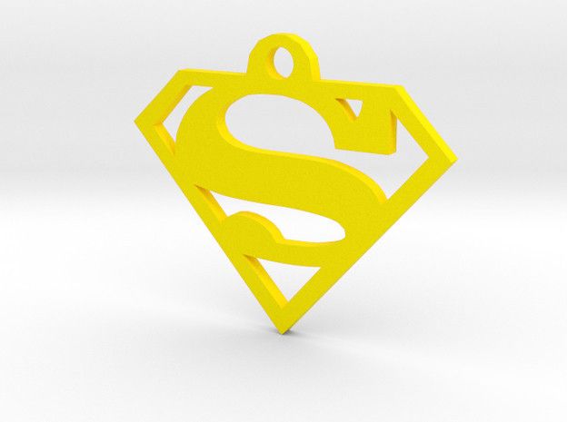 Superman_Yellow.jpg Download free STL file Superman Logo Pendant & Keychain • 3D print design, FORMBYTE