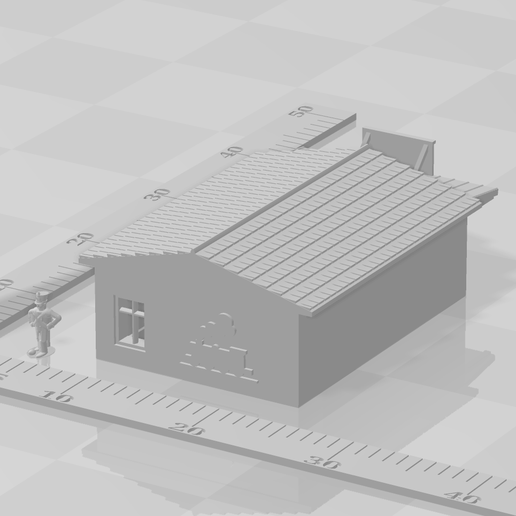 ticket-schack-2.png 4 track canopy with platforms for t and z scale model trains.