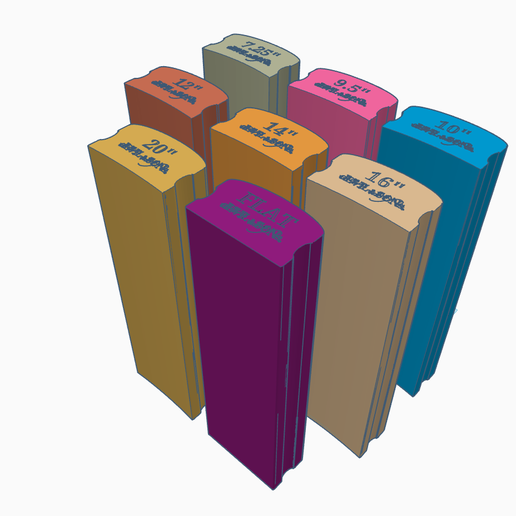 🎸 Set of eight 250mm long Guitar Radius Blocks (3D Print File)・ STL ...