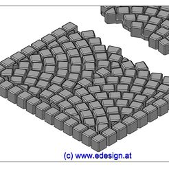 c14.jpg STL file Cobble Stone System Round - Sidewalk - piece C14・Design to download and 3D print