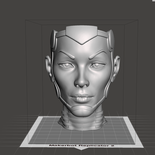 CYBER FEMALE HEAD 3D model