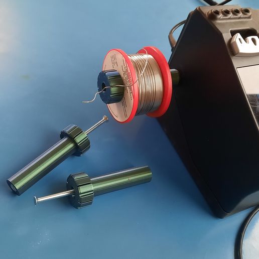 Tin spool support for JBC soldering station