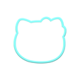 1.png Kitty Face Cookie Cutters | STL File