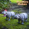 Hippo_Nat-4-copy.jpg Hippo, version bonnet de père Noël inclus ! Hippopotame articulé, Mignon Flexi