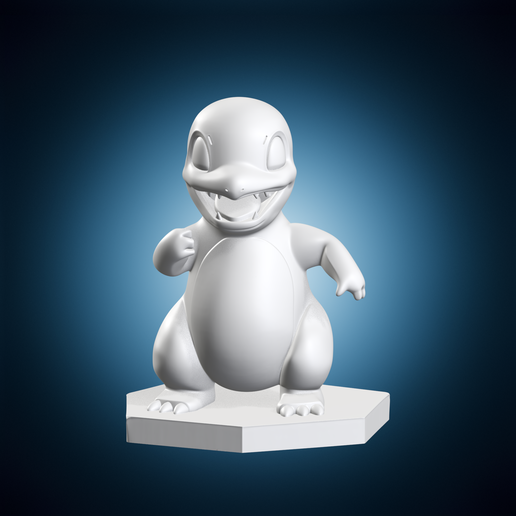 Charmander Pokemon 3D Model Hexagonal Base