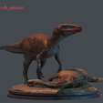 tbrender_003.png Megaraptor and youg titanosaur diorama