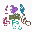notas musicales kit.png MUSICAL NOTES X7 COOKIES CUTTERS