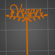 vegan.png Archivo STL Topper Vegano・Modelo para descargar y imprimir en 3D