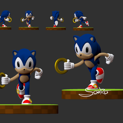 sonic.png STL file Sonic・3D printer design to download
