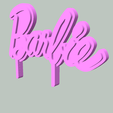 Barbie_EbossLogo1.png Barbie Logo Cup Cake Topper Set - 3 Toppers