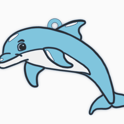delfin-tinker.png Archivo STL Llavero delfín・Objeto imprimible en 3D para descargar