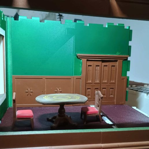 Playmobil Dining wall with double doors .Victorian dollhouse 1900 Puppenhaus, 5300 and 5301 steck system