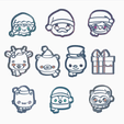 ASDARR.png STL file PACK 10 CHRISTMAS COOKIE CUTTER 2.0・3D print object to download