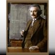 Albert Eintein - relieve Joven 160x206 jpg1.jpg Embossed Einstein painting, studying relativity