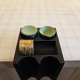 Double-Pool-Cue-Holder-with-Round-Chalk-Slots-Front,-Black.jpg Double Cue Holder with Round Chalk Slot