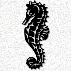 project_20230601_0932394-01.png Fichier STL art mural hippocampe réaliste décoration murale hippocampe 2d art animal・Modèle pour impression 3D à télécharger