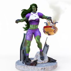 render.jpg STL file She Hulk・3D printing template to download