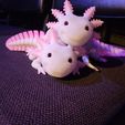 Bezaubernder Axolotl mit Gelenk, bedruckter Körper, einrastbarer Kopf, niedlicher Flexi
