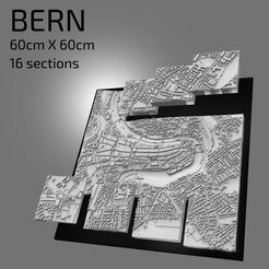 Copertina-Etsy.jpg STL file 3D Bern | Digital Files | 3D STL File | Bern 3D Map | 3D City Art | 3D Printed Landmark | Model of Bern Skyline | 3D Art・3D printable model to download