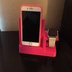 Front.JPG Free STL file iPhone and Apple watch dock.・3D print design to download