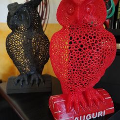 Gufo-lamp-VORONOI-220mm-7.jpg Lucky owl VORONOI style greeting with lamp possibility