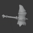 Wireframe.png Fantasy Bone Hammer 3D Printable STL