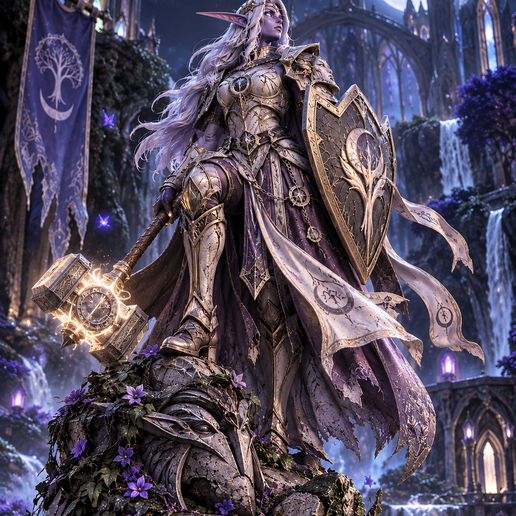 Night Elf Paladin — Moonlight Oath | Warcraft Fan Art STL