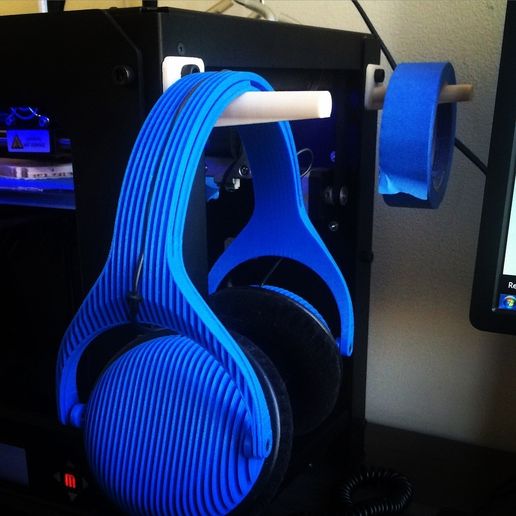 image_display_large.jpeg Réplicateur Makerbot pour casque d'écoute/rack de ruban adhésif