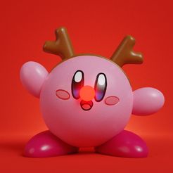 kirby-deer.jpg STL file Kirby Christmas Reindeer・3D printing model to download, nathaliapinhr
