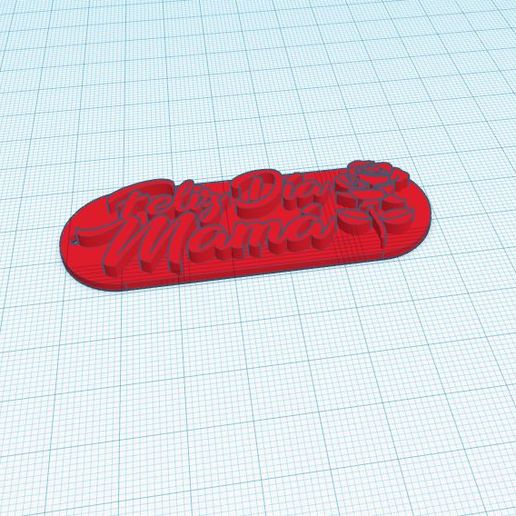 Pink Mother's Day Keychain 3D model