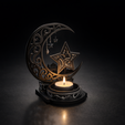 1.png Ramadan Crescent Moon Candle Holder – 3D Printable Islamic Table Decor