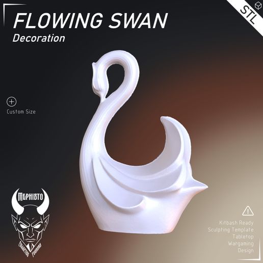 Flowing Swan Decoration - MCF - 3D model önizlemesi