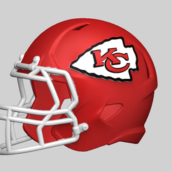 KC.png STL file NFL KANSAS CHIEFS HELMET・3D printable model to download