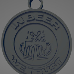 descarga-2023-05-23T102406.454.png STL file "In beer we trust" Keychain・3D printer model to download
