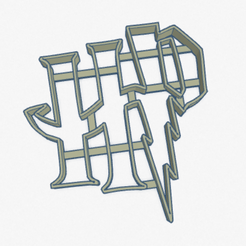 iniciales harry potter.PNG STL file Cookie Cutter Harry Potter HP Cookie Cutter・Template to download and 3D print, ELREYSALE