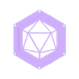 Haxagon_Dice_Tray_Lid below.stl Hexagonal cube tray - Transport box with magnetic closure