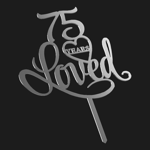 75 Years Loved 3D model