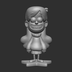 mabelfront.jpg Бесплатный OBJ файл Мэйбл из Гравити Фолз 3d модель для печати・Модель 3D-принтера для загрузки