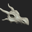 10.png Dragon Skull - Medieval Fantasy Fossile Printable STL