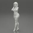 Girl-0007.jpg Woman Posing In mini Dress With Both Hands On Her Face 3D print model