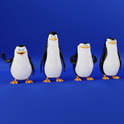 pingwiny-z-madagaskaru-render-1.png Fichier STL gratuit Pingouins de Madagascar・Design imprimable en 3D à télécharger