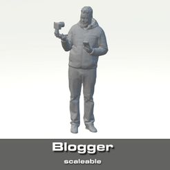 blogger-title.jpg STL file Figure blogger for dioramas・3D printable design to download