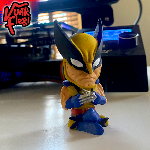 004.png Wolverine Multicolor Flexi Print-In-Place + figura e porta-chaves