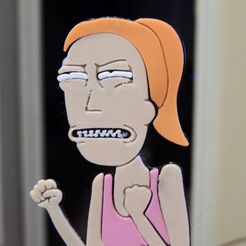 Summer_Fart_Face.jpg Free STL file Summer Smith - Rick and Morty・3D printable model to download