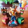 3.jpg Crash Bandicoot Diorama, Uka uka and Aku Aku 3D Printable