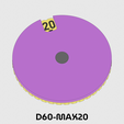 D60-MAX20_top.png Life/Score Counter D60 : Max 20