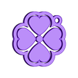 heart_clover.stl Fichier STL gratuit Heart Clover - Trèfle Coeur - Porte bonheur・Objet à télécharger et à imprimer en 3D, NOP21