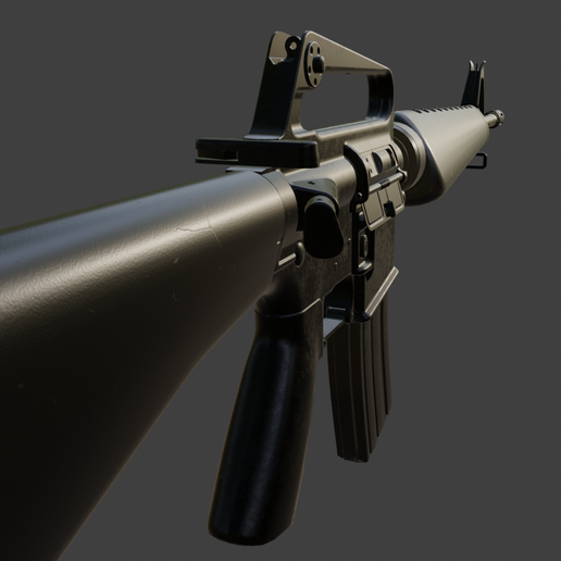 🇺🇸 M16A1 - Highly Detailed (20rds/30rds)・ STL File for 3D